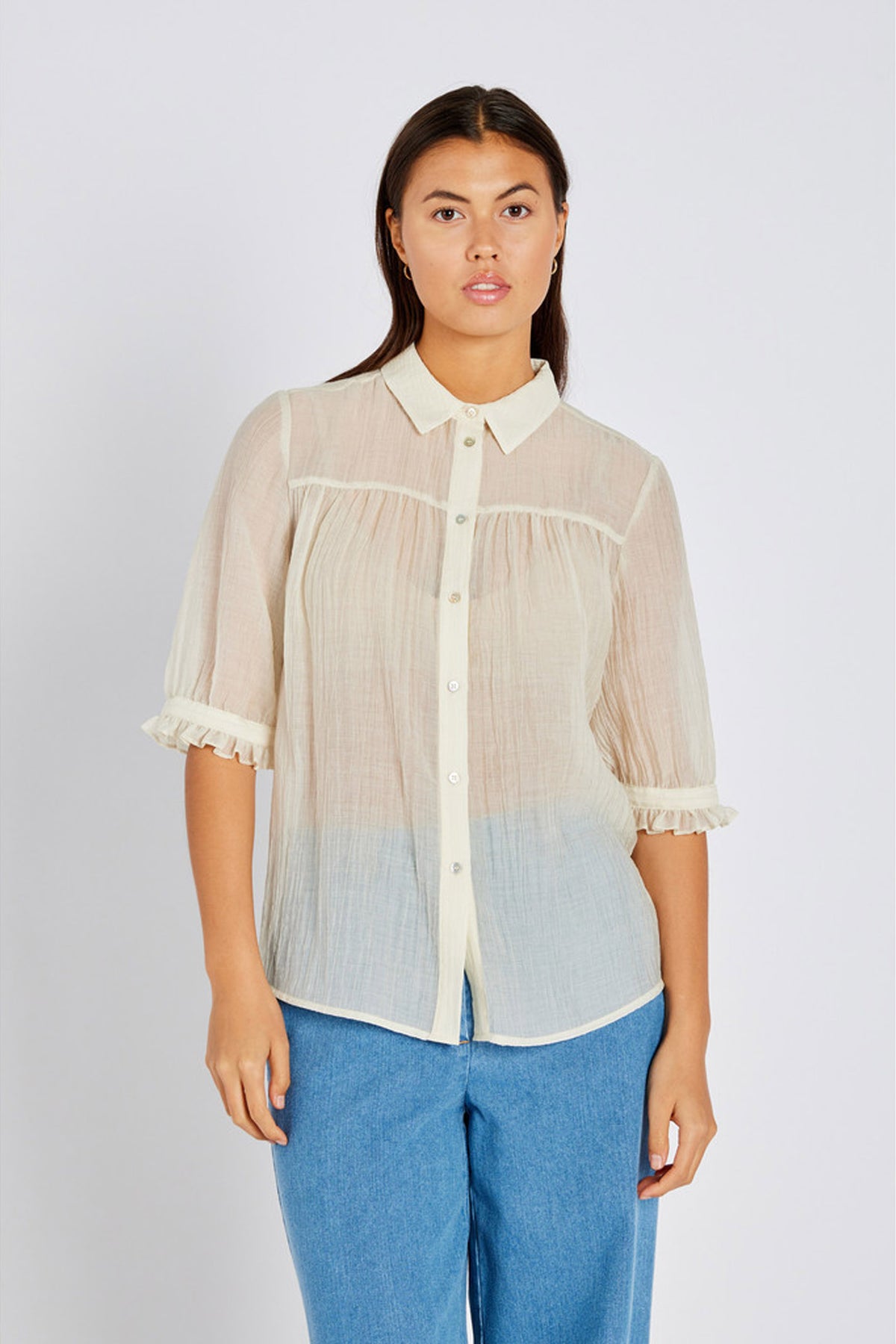 506HMTelser shirt 02 Off white - HM1254