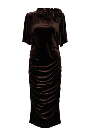 7427RDFLena dress 163 Chocolate brown - RDF663