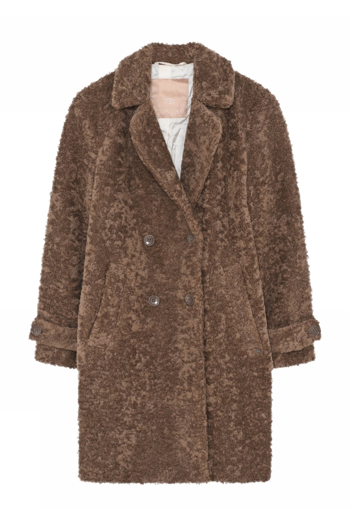 Galia, fake fur coat 2611-Leafless - 58318/6909