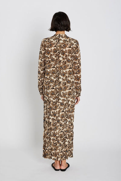651HMSican maxi skirt 852 Shitake print - HM1287 Thumbnail