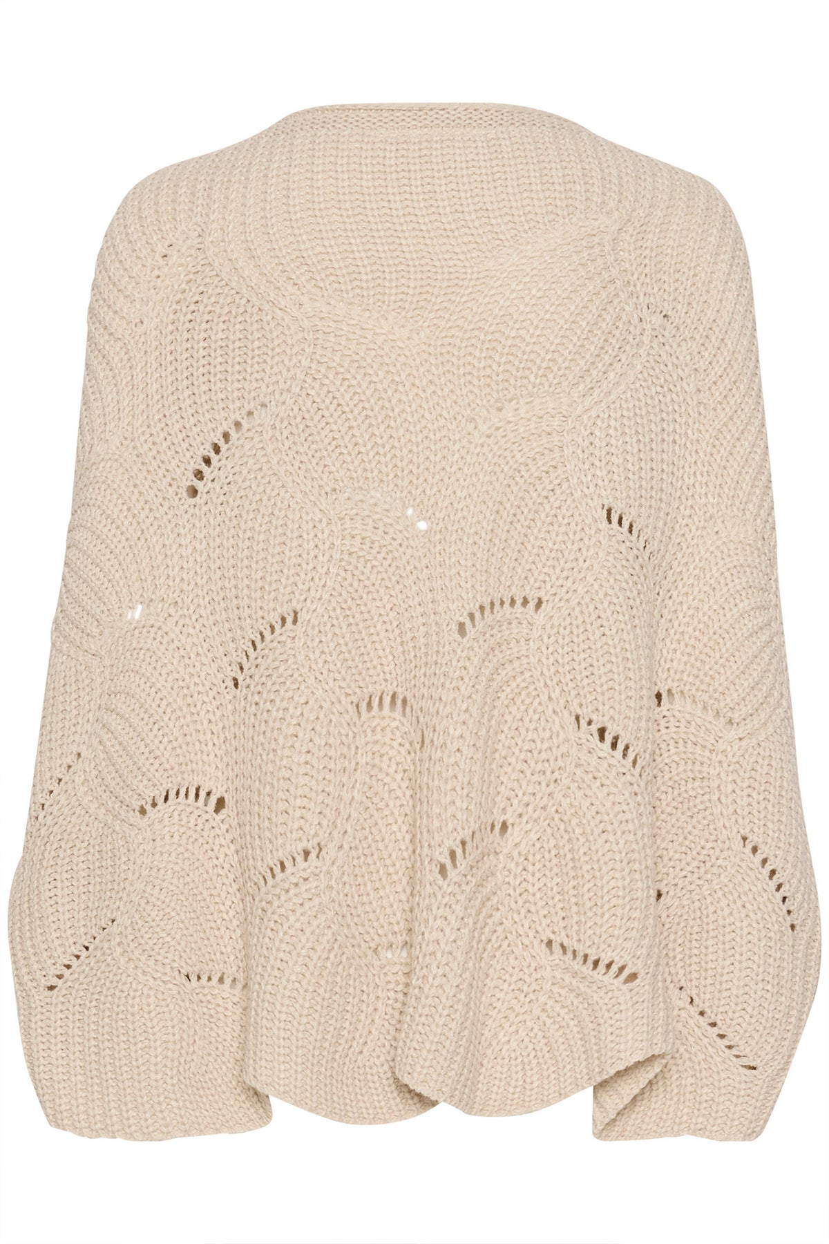 CRMistletoe Knit Poncho Oat melange