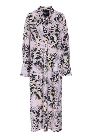 Tsuki kjole med v-hals KALEIDOSCOPE ORCHID - 262-2470-5709