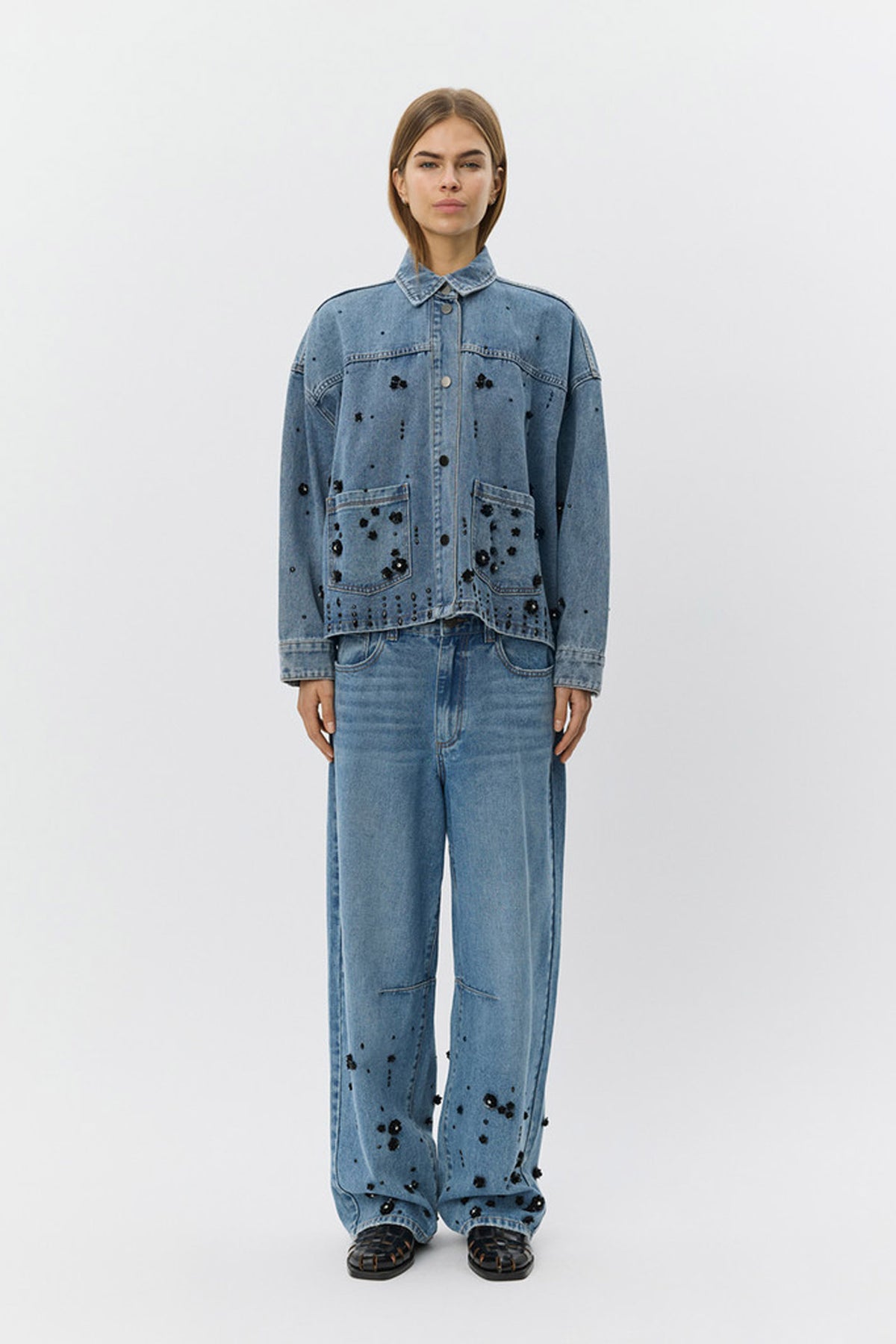 AMAYASW BOXY DENIM JACKET 5002 Denim blue - S261320