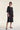 Airy linen kjole med perler Black - 263-2136-5757