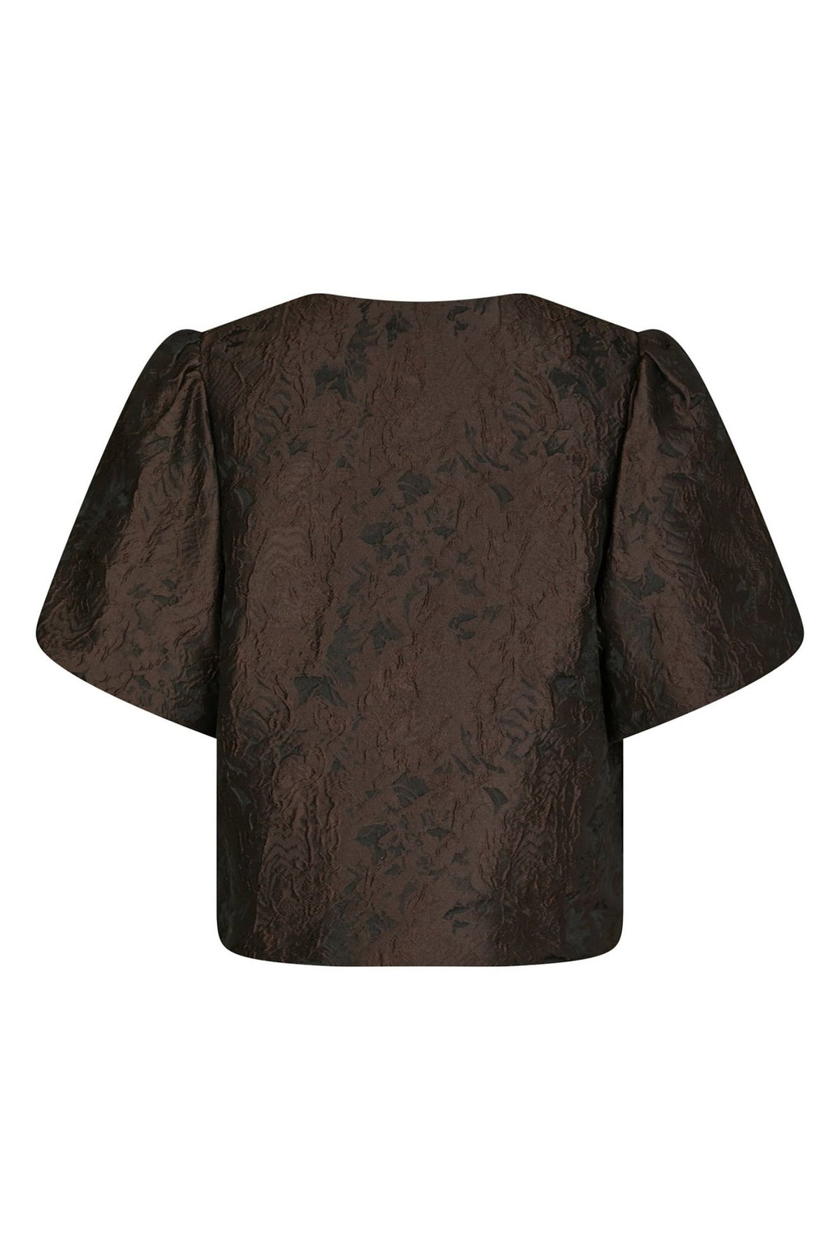 Aisa Brocade Blouse Dark brown - 166369