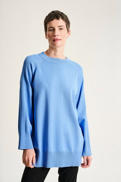 Akiko raglan bluse Lake Blue - 266-1086-5891 Thumbnail