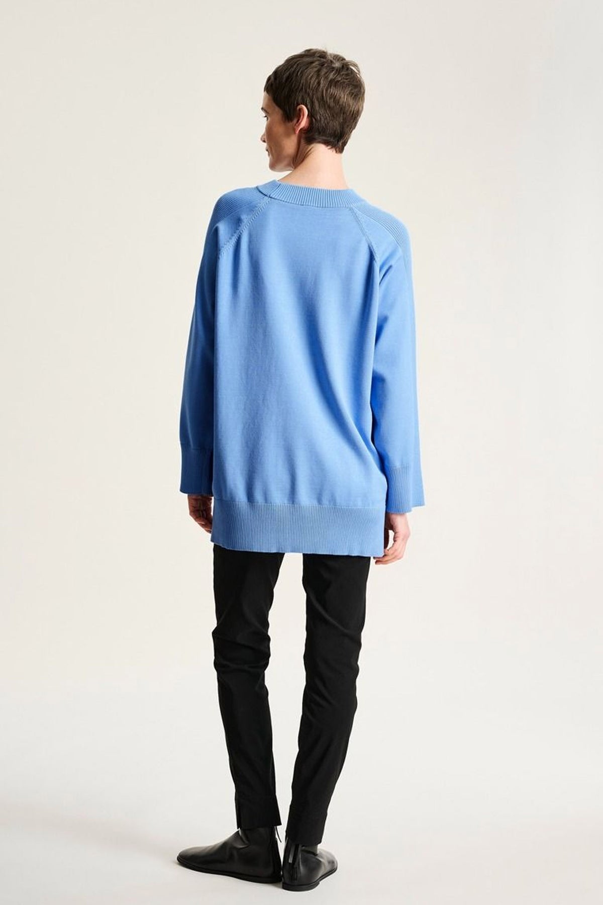 Akiko raglan bluse Lake Blue - 266-1086-5891