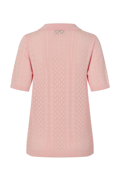 AlaiaLL Polo Knit S/S 84 Light Pink - 26265-5007 Thumbnail