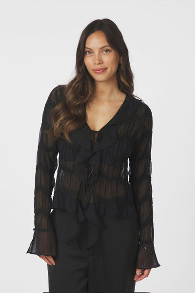 Anika Crepe Chiffon Black - 167042 Thumbnail