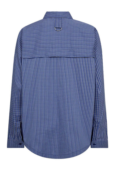 AnizaCC Oversize Slit Shirt 76-New Blue - 45016 Thumbnail