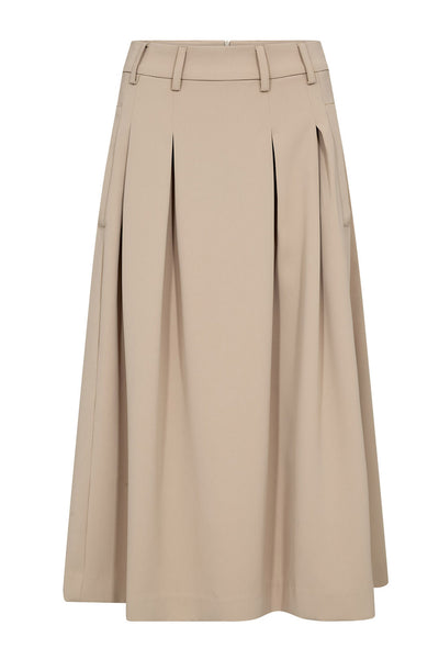 AnyaCC Midi Pleat Skirt 18-Sand - 44040 Thumbnail