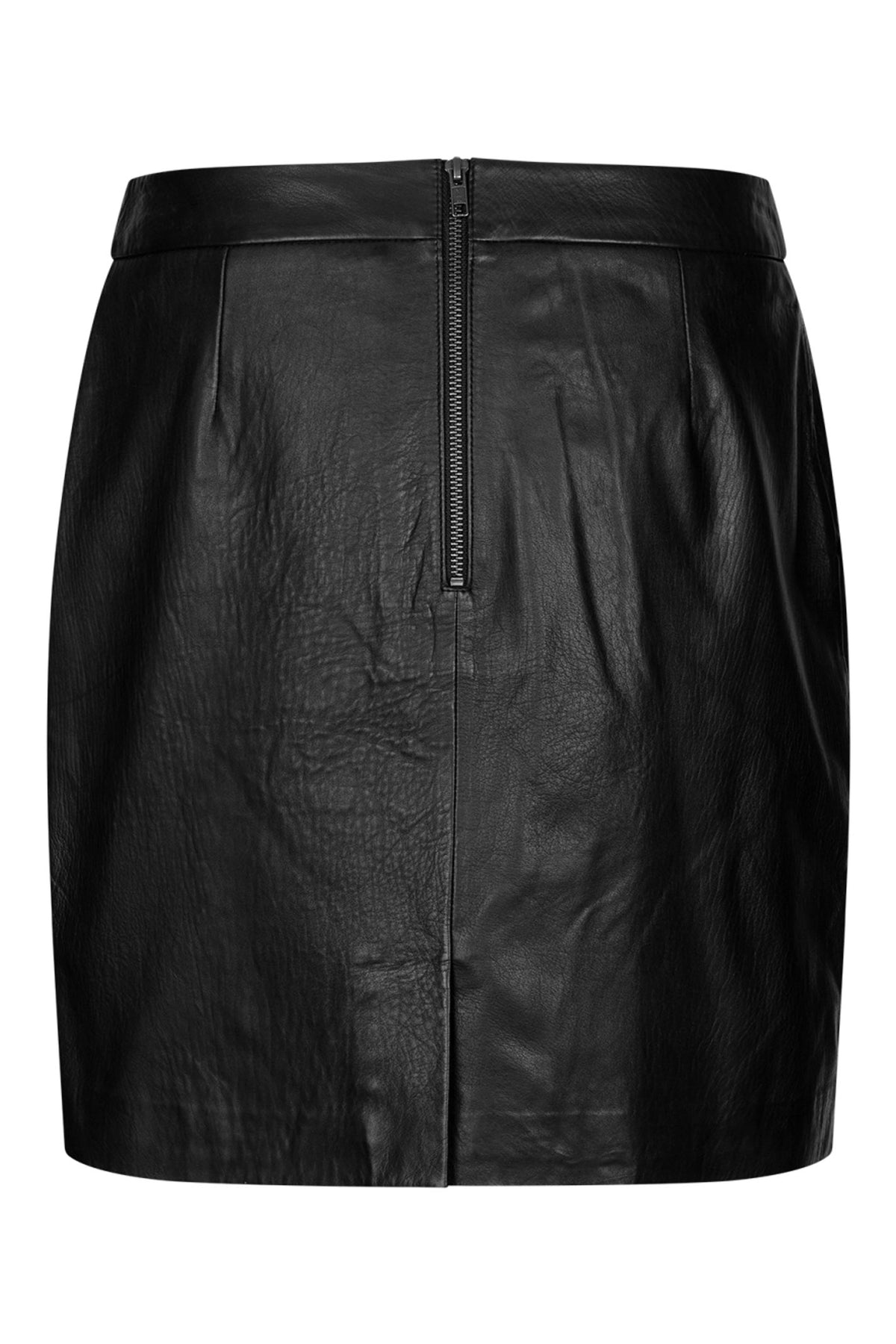 AquaLL Short Leather Skirt 99 Black - 23545-2010