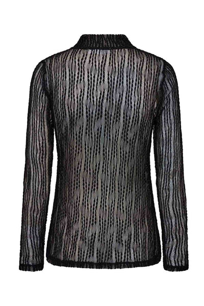 BarbCC Turtleneck Blouse 96-Black - 33203 Thumbnail