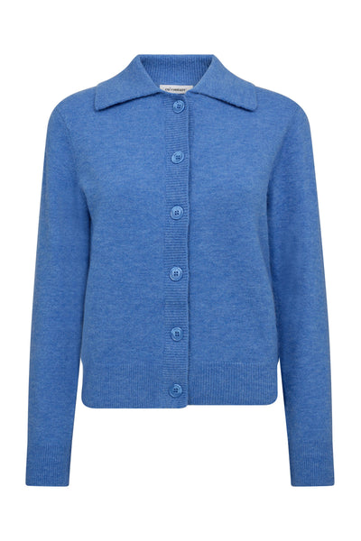 BenalCC Collar Cardigan 17-Blue 32237 Thumbnail