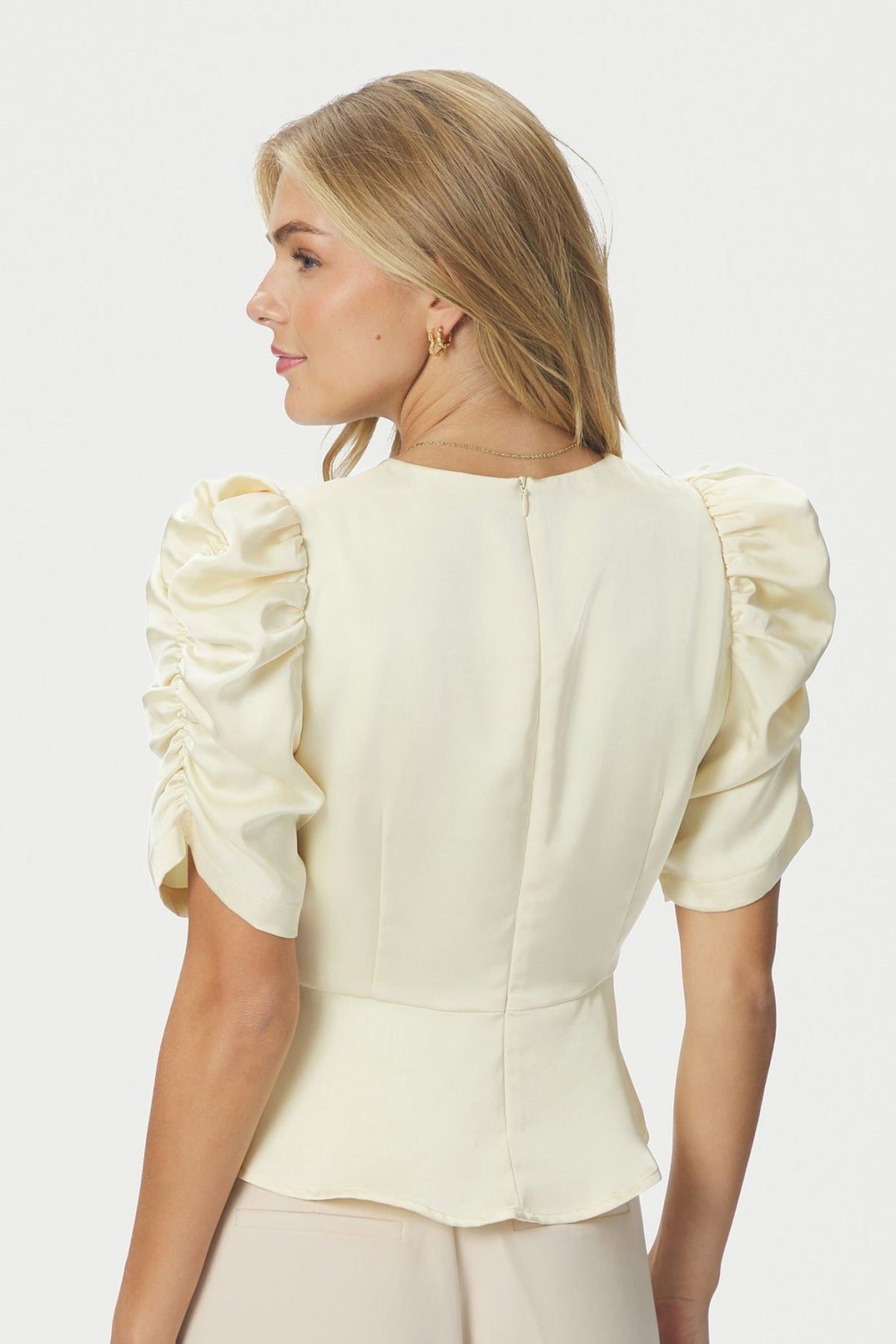 Benua Heavy Sateen Blouse Light yellow - 167069