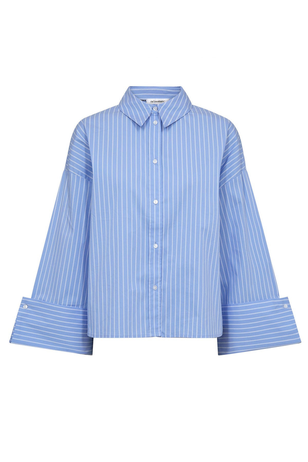 BiancaCC Wide Cuff Shirt 23-Pale Blue - 35940