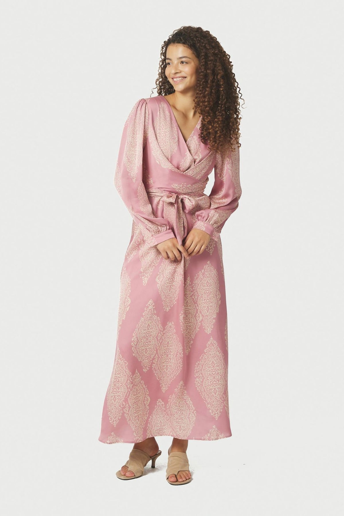 Bretti Paisley Drop Dress Evening Rose - 168466