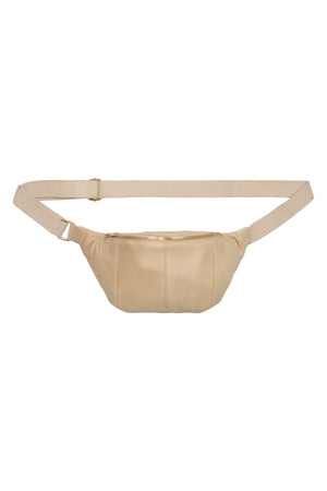 Bum bag Satin Beige w. Light Gold acc. - 100093