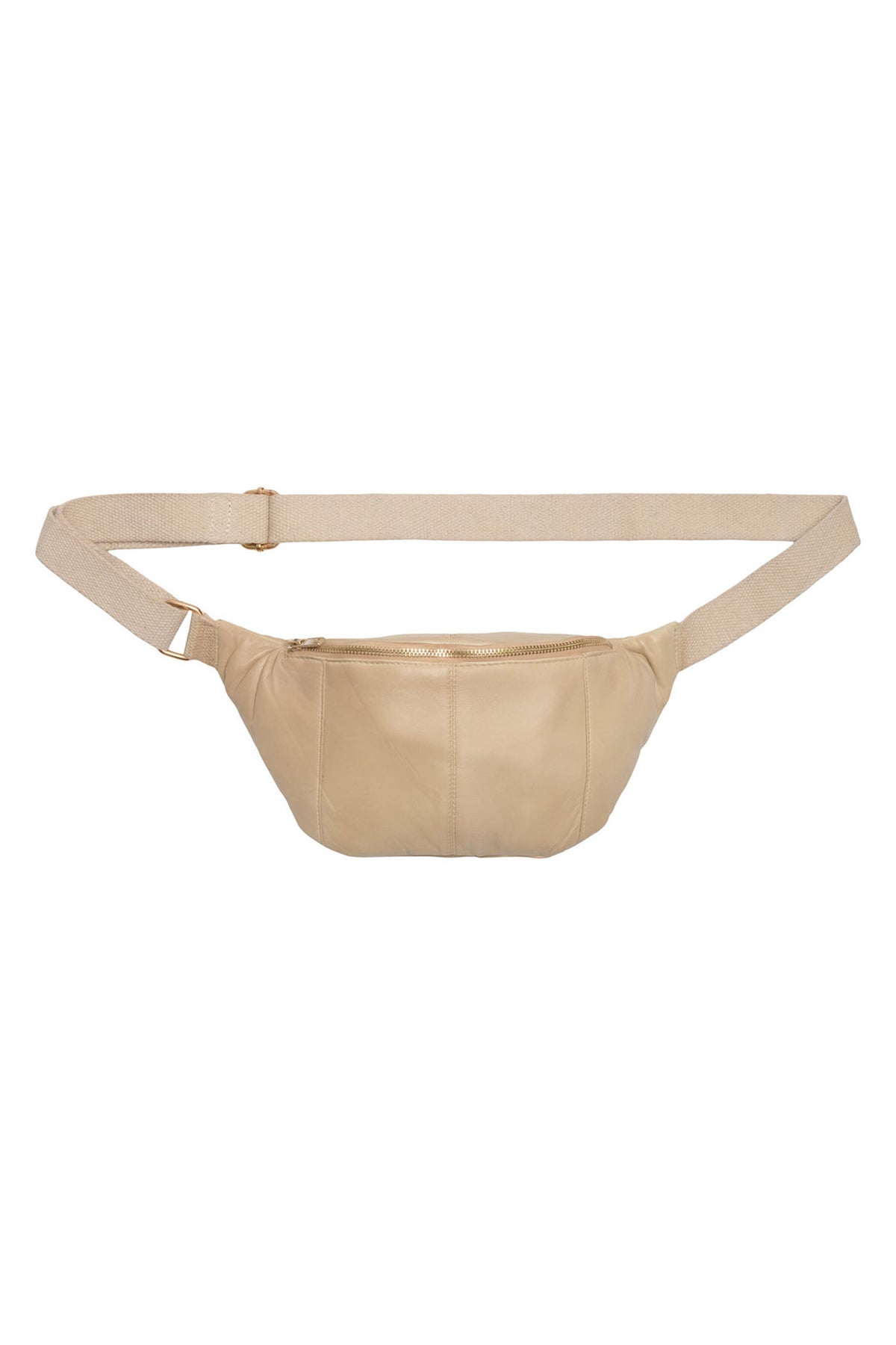 Bum bag Satin Beige w. Light Gold acc. - 100093