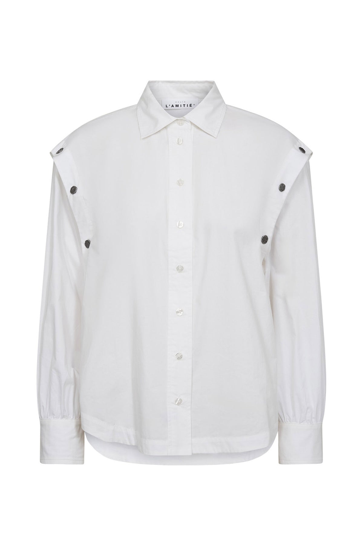 Button Sleeve Shirt White - HL10399