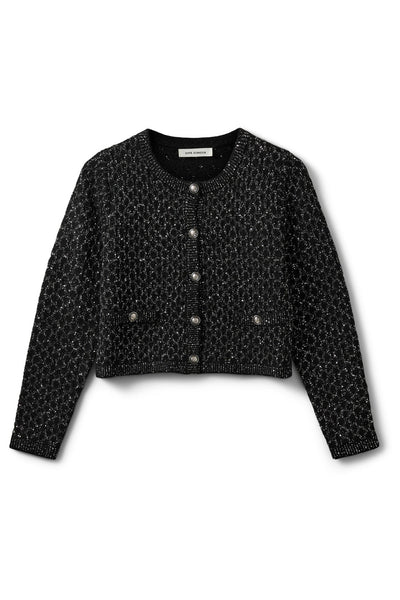 CARNETSW CARDIGAN 1003 Black glitter - S254505 Thumbnail