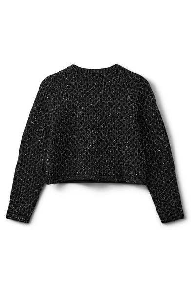 CARNETSW CARDIGAN 1003 Black glitter - S254505 Thumbnail