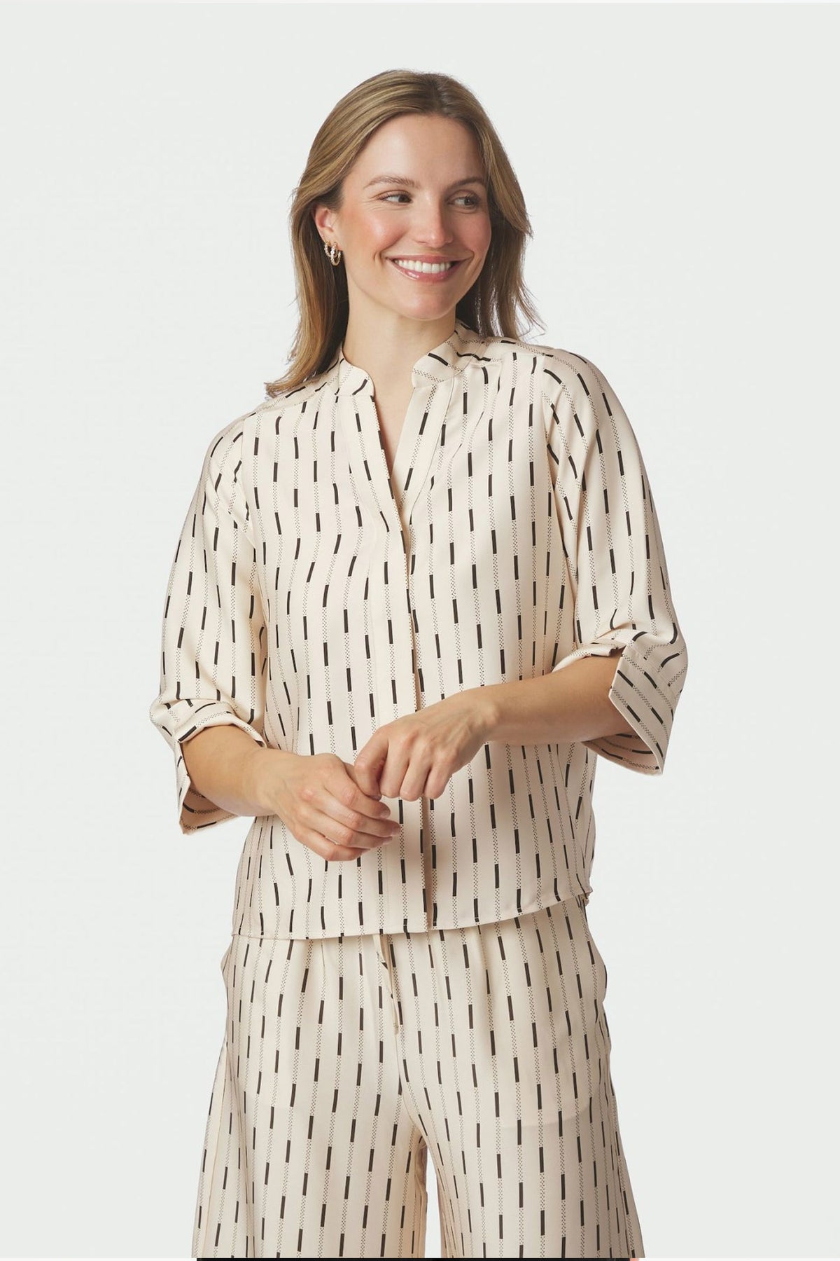 Camile Print Blouse Creme - 169302