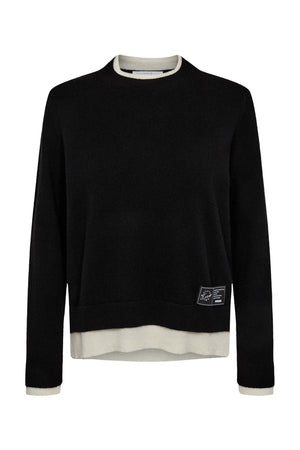 Cash Two-in-One Pullover Black/ Off-White - HL10302