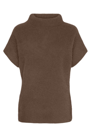 Cashmere Raccoon SS Pullover Dark brown - 500070