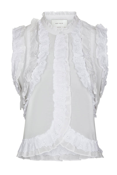 Celia Ruffle Top White - 168323 Thumbnail
