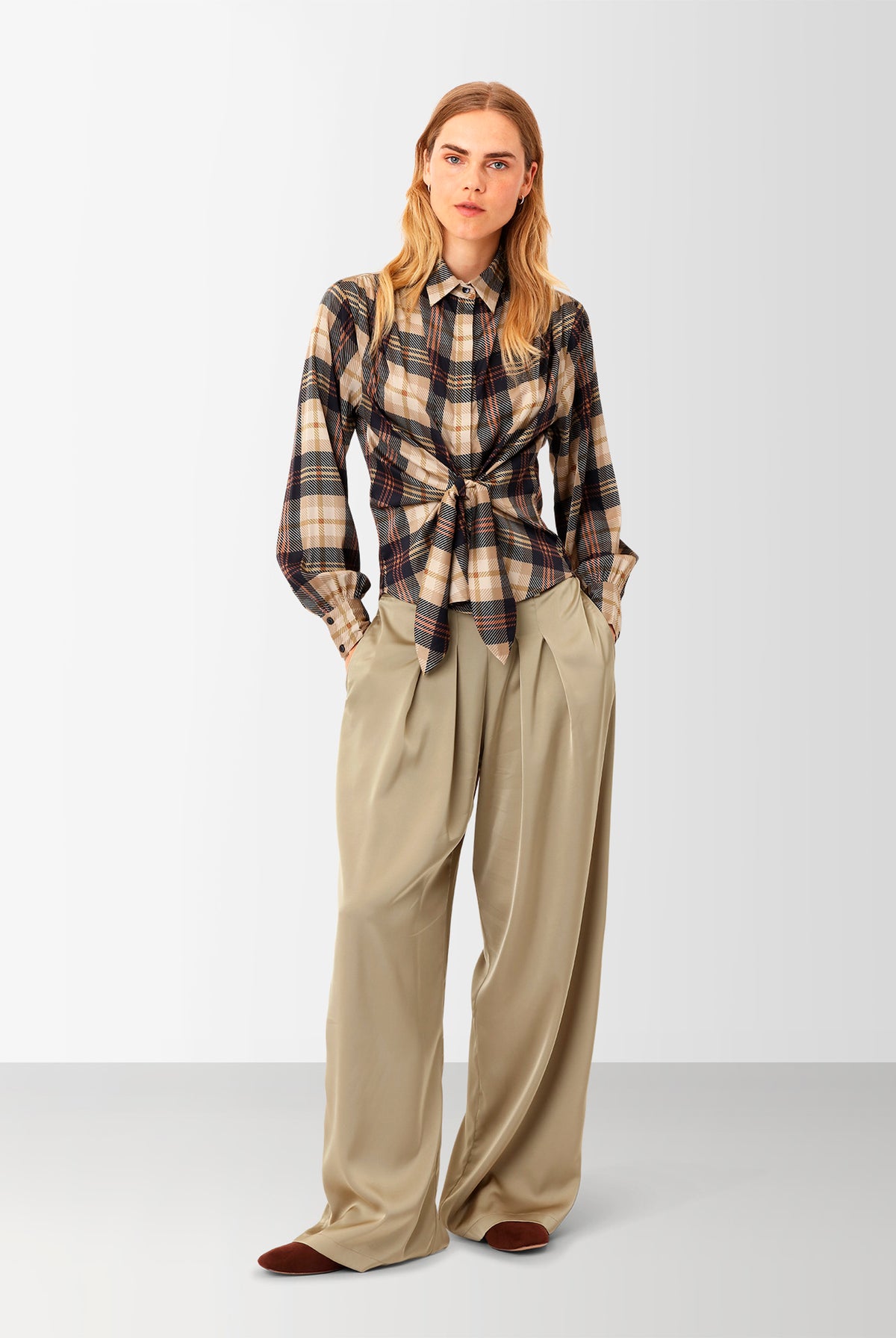 LEE SHIRT TARTAN Brown - 96992