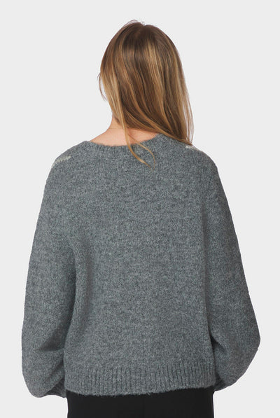 Beleney Small Check Fluff Card DARK GREY - 169343 Thumbnail