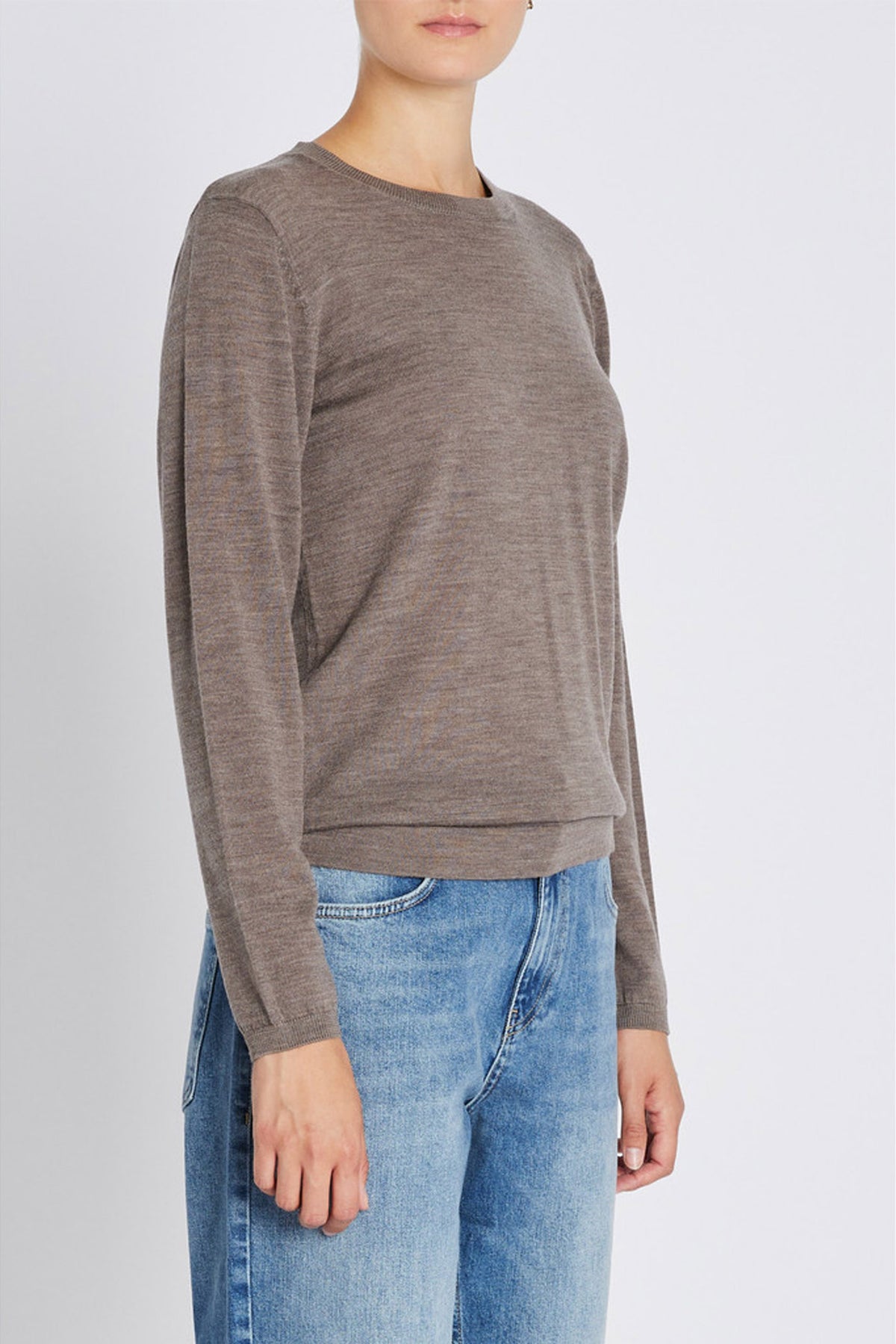 CharleneBBRound Neck knit Concrete Melange - BBW4182