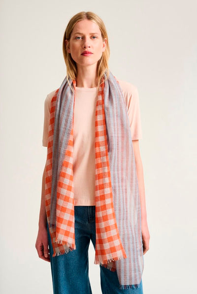 Checks n Stripes Tørklæde ROSE DUST CHECKS 'N STRIPES - 266-5128-6008 Thumbnail