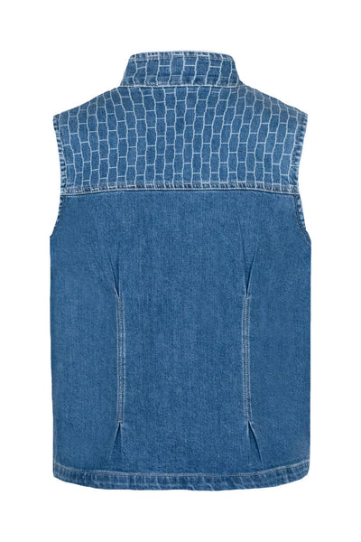 DHARMA Vest 9501 Light Wash Blue Denim - 2610190520 Thumbnail