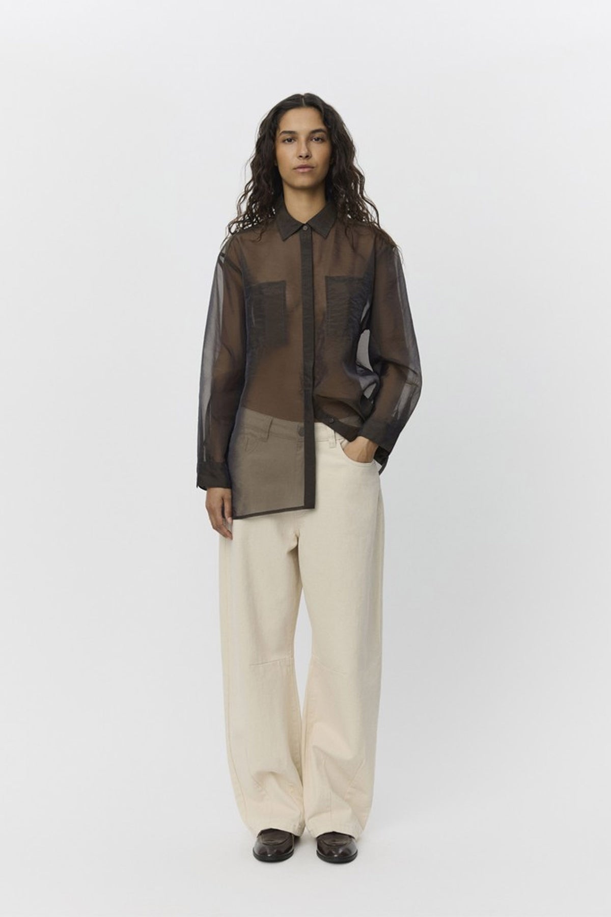 DONNASW SHIRT 7025 Dark brown