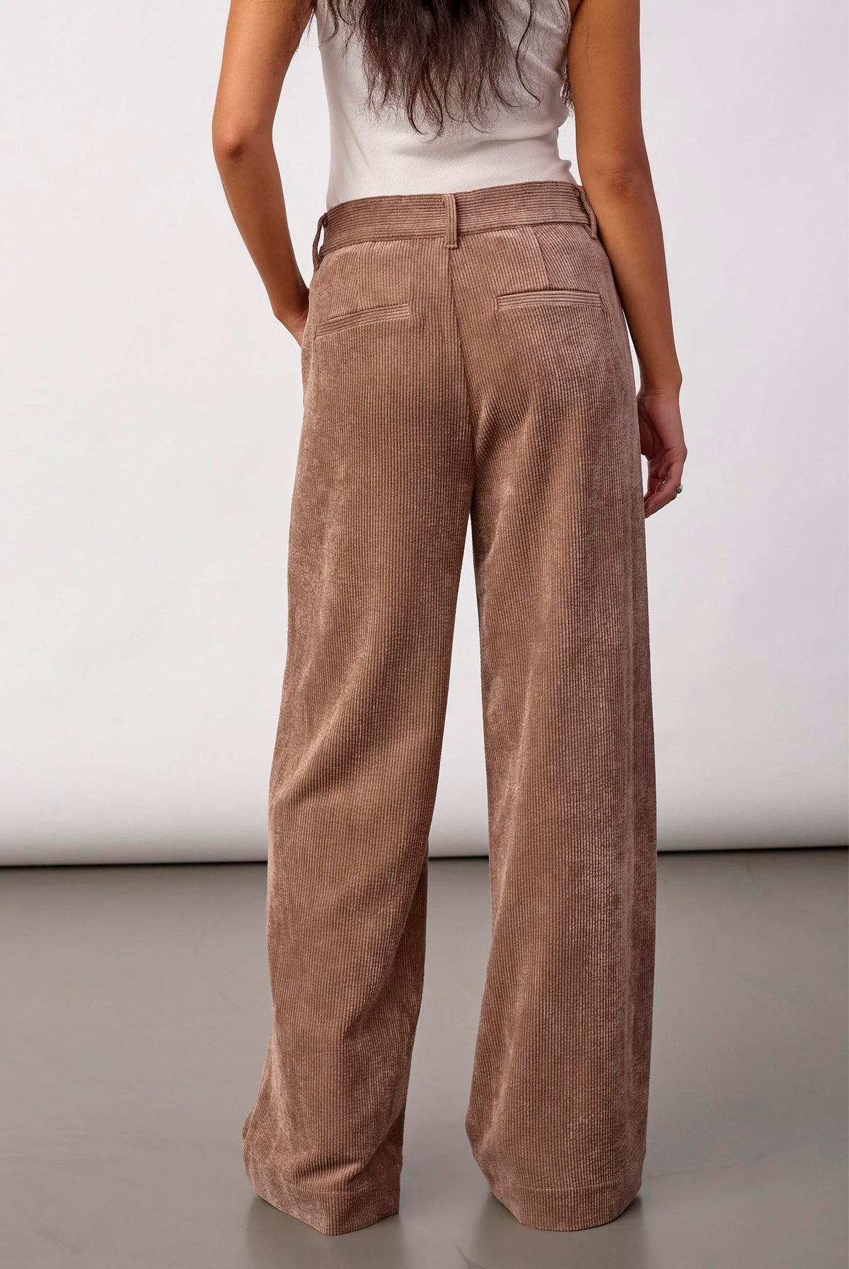 DaisyCC Cord Pant 20009-Walnut - 500574