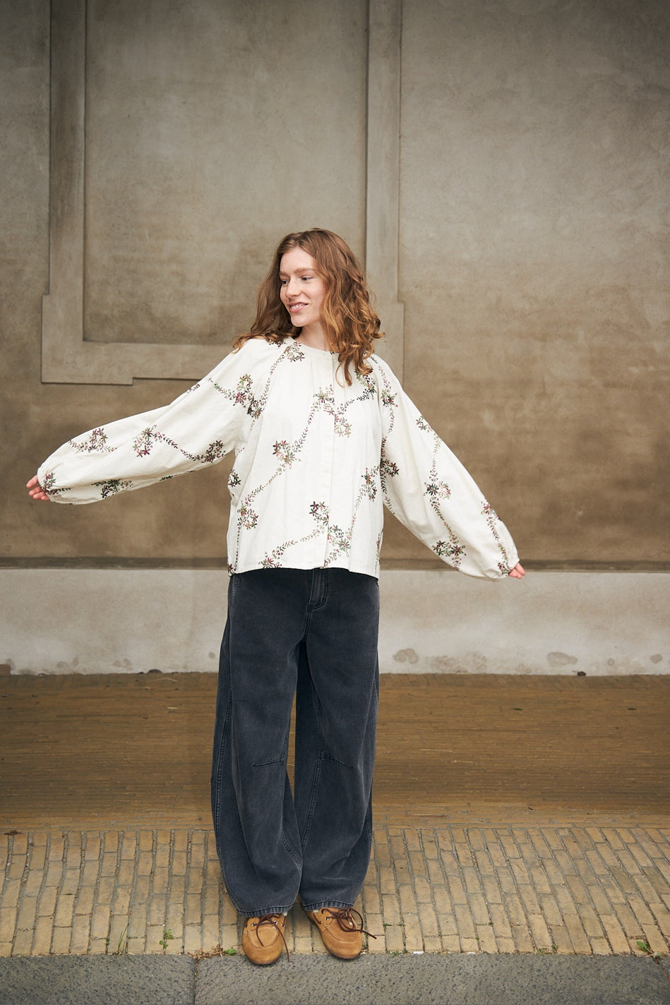 HaileyLL Shirt LS 02 Creme - 26437-1026