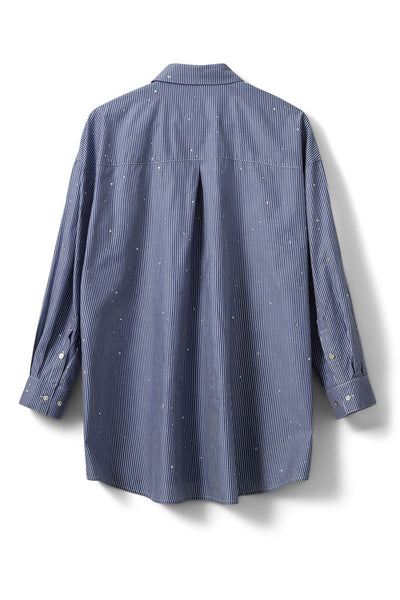 ELYNSW SHIRT 5092 Blue striped - S251220 Thumbnail