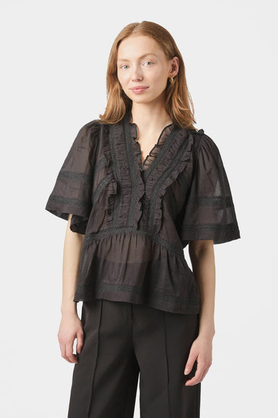 EVIENNE S VOILE 161856 BLUSER Black - EVIENNE S VOILE 161856 Thumbnail
