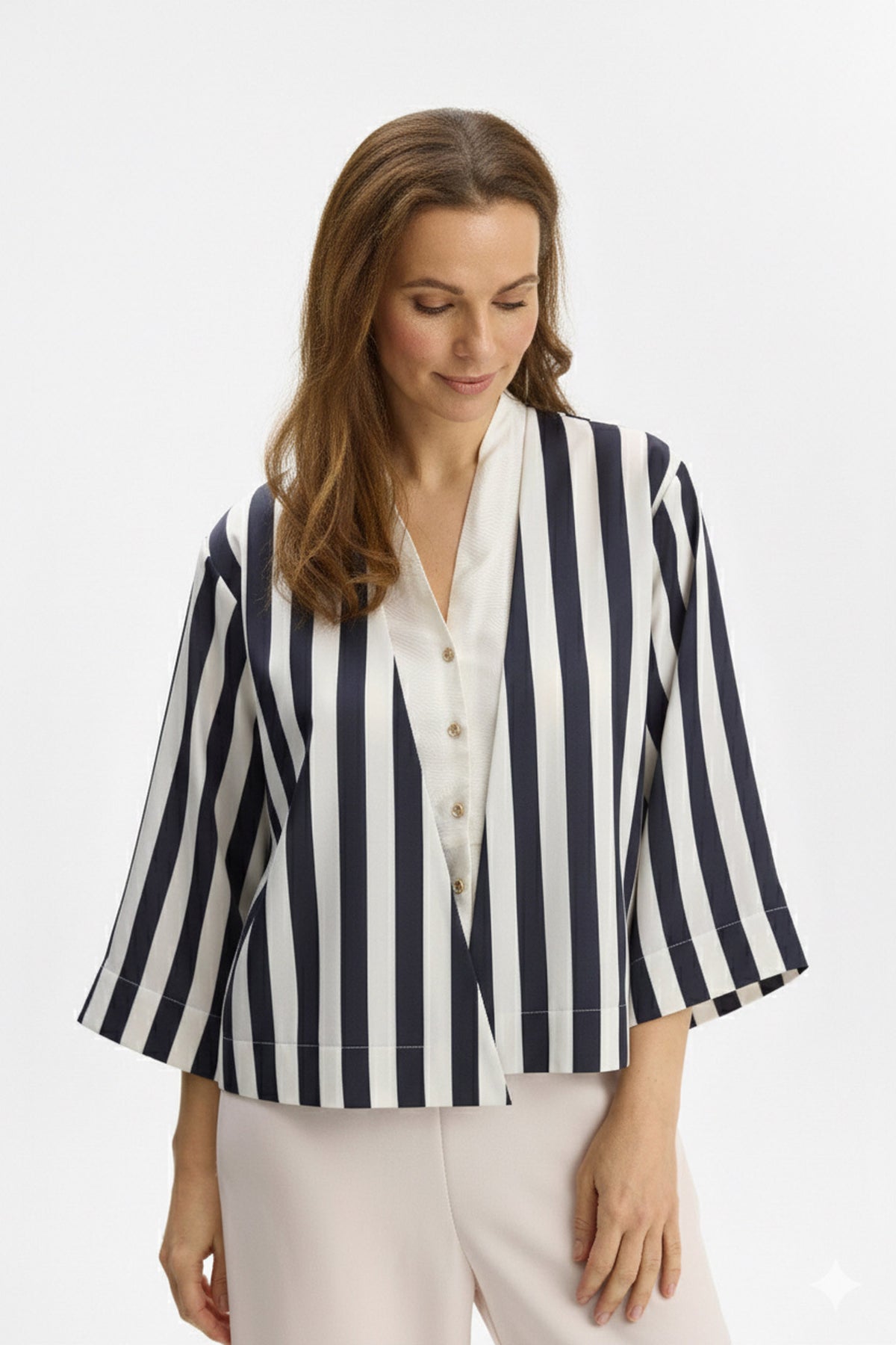 Estella stripe jacket Navy - 17031