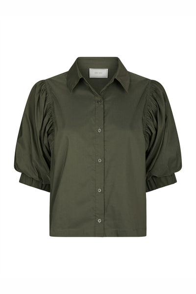 Etta Poplin Shirt ARMY - 168089 Thumbnail