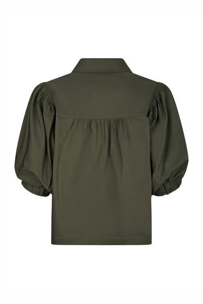 Etta Poplin Shirt ARMY - 168089 Thumbnail