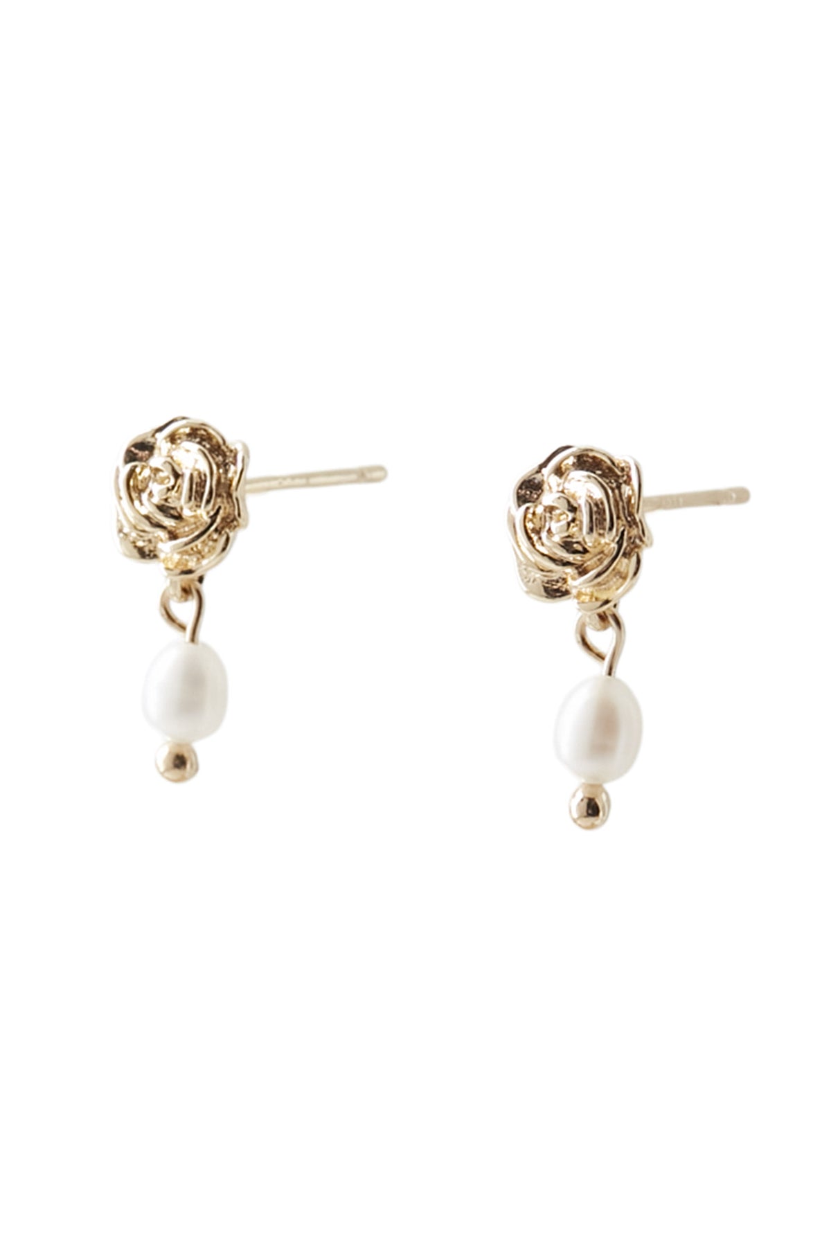 FLOWER EARRING SMALL TILBEHØR GULD - FLOWER EARRING SMALL