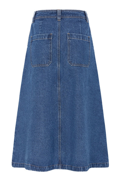 LennonLL Midi Skirt 23 Dark Blue - 26405-2002 Thumbnail