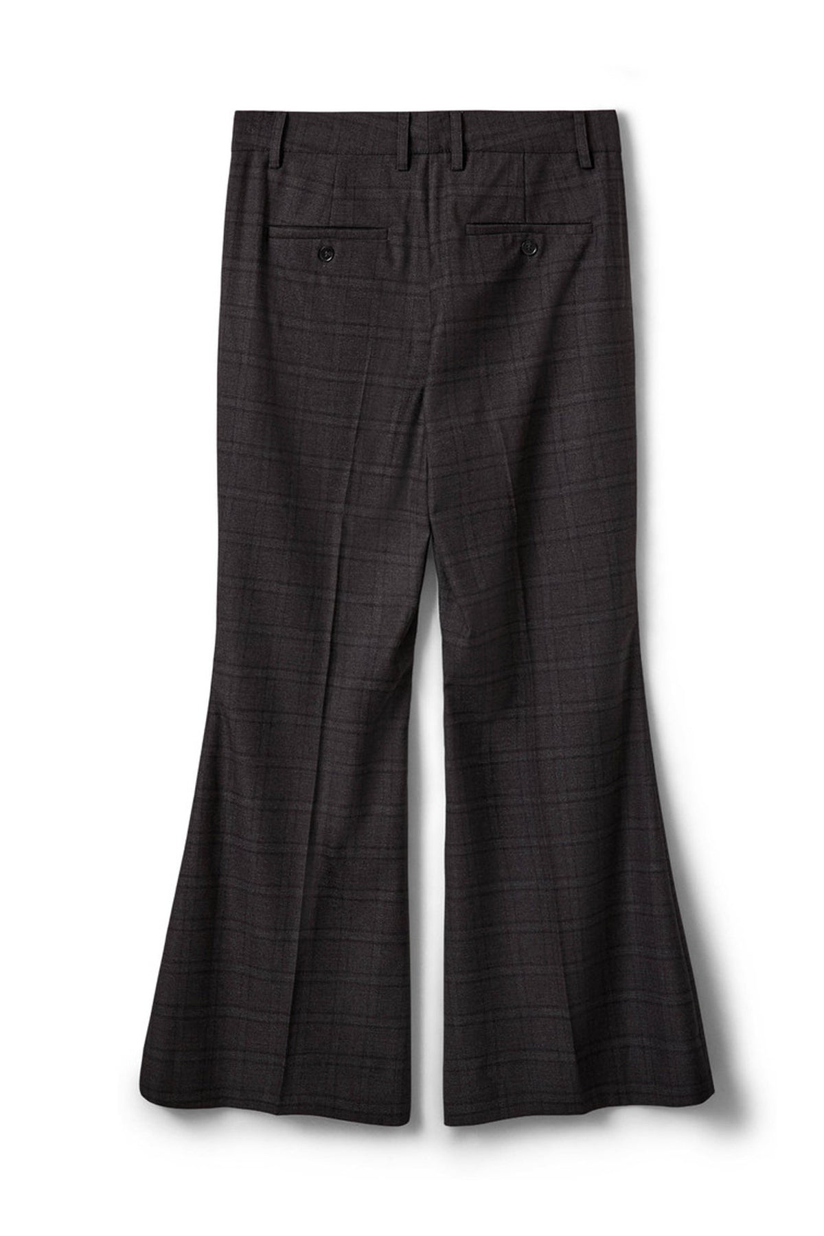Flarissw Checked Flared Trouse Grey Check - S263206