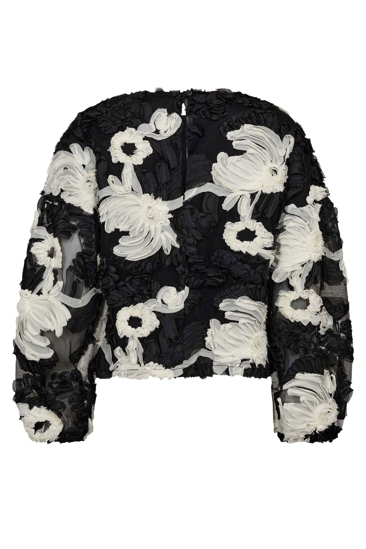 FleurCC Fluffy Blouse 96-Black - 35951