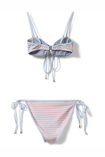 GABBYSW OPEN BANDEAU BIKINI 4104 Rose striped - S261535 Thumbnail