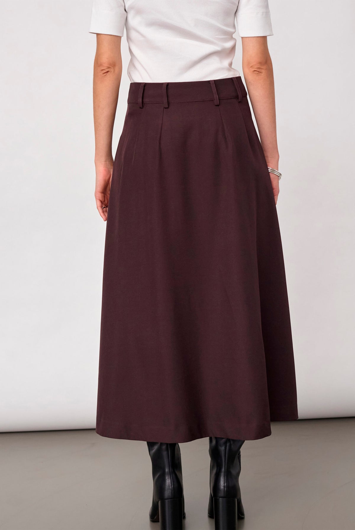 LunaCC New Pocket Pleat Skirt 20016-Bison - 500389