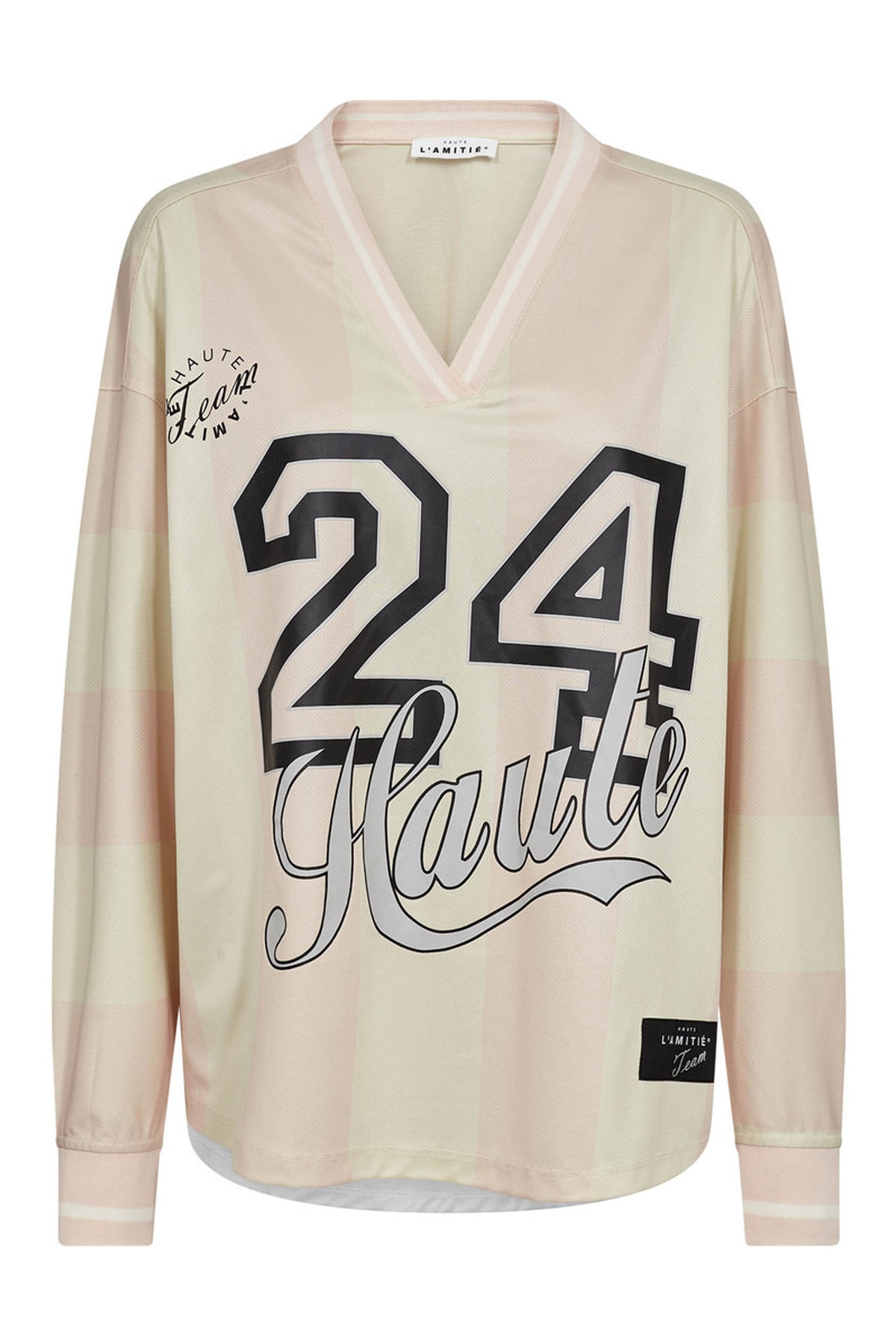 Haute 24 Stripe Blouse Iced Rose/ Pearl - HL10419